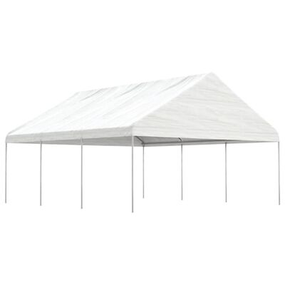 vidaXL Gazebo with Roof White 6.69x5.88x3.75 m Polyethylene