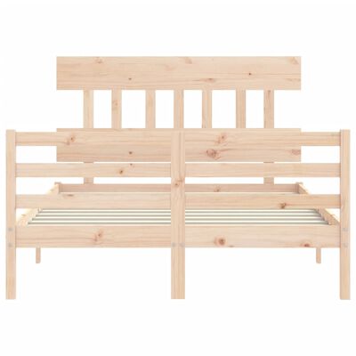 vidaXL Bed Frame without Mattress Double Solid Wood