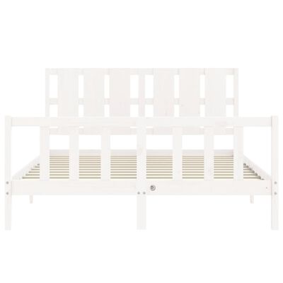 vidaXL Bed Frame without Mattress White 160x200 cm Solid Wood Pine