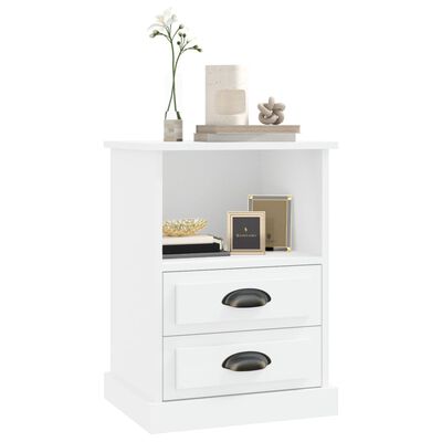 vidaXL Bedside Cabinets 2 pcs White 43x36x60 cm