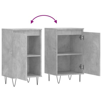 vidaXL Sideboards 2 pcs Concrete Grey 40x35x70 cm Engineered Wood