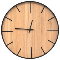 vidaXL Wall Clock Brown Ø39 cm Iron and Engineered Wood