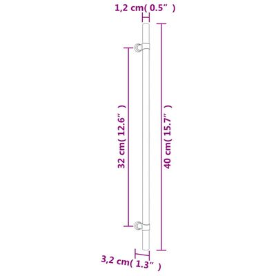 vidaXL Cabinet Handles 10 pcs Bronze 320 mm Stainless Steel