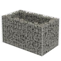 vidaXL Gabion Raised Bed Galvanised Steel 90x50x50 cm