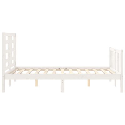 vidaXL Bed Frame without Mattress White 120x200 cm Solid Wood Pine