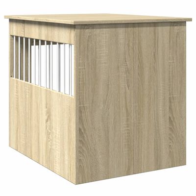 vidaXL Dog Crate Furniture Sonoma Oak 64.5x80x71 cm Engineered Wood