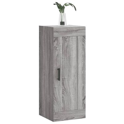 vidaXL Wall Mounted Cabinet Grey Sonoma 34.5x34x90 cm Engineered Wood