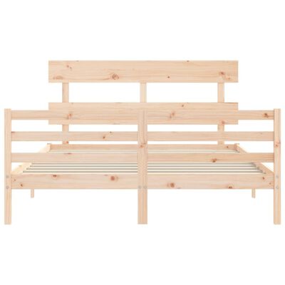 vidaXL Bed Frame without Mattress King Size Solid Wood