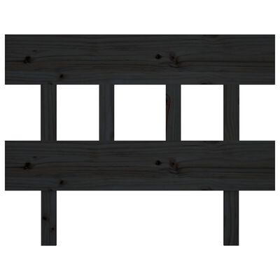 vidaXL Bed Headboard Black 103.5x3x81 cm Solid Wood Pine