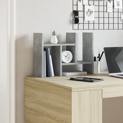 vidaXL Desk Organiser Concrete Grey 34.5x15.5x35.5 cm Engineered wood