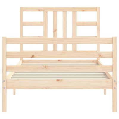 vidaXL Bed Frame without Mattress Single Solid Wood Pine