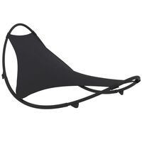 vidaXL Rocking Sun Lounger with Wheels Steel & Textilene Fabric Black