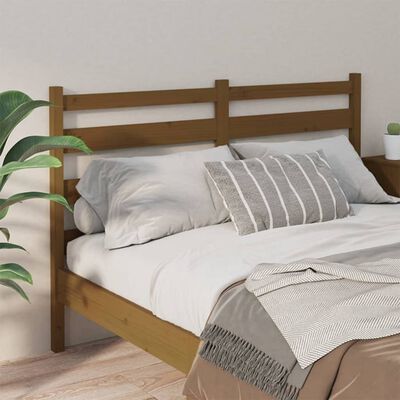 vidaXL Bed Headboard Honey Brown 206x4x100 cm Solid Wood Pine