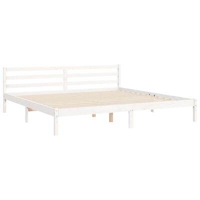 vidaXL Bed Frame without Mattress White 200x200 cm Solid Wood