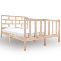 vidaXL Bed Frame without Mattress Solid Wood Pine Small Double