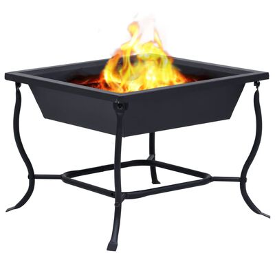 vidaXL Fire Pit Black 42x42x45 cm Steel