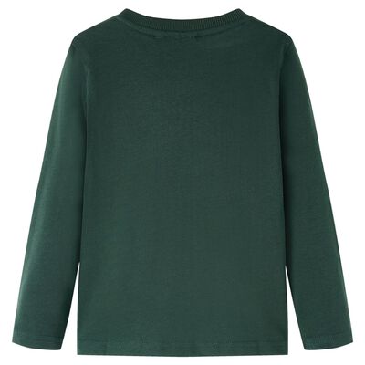 Kids' T-shirt with Long Sleeves Dark Green 116