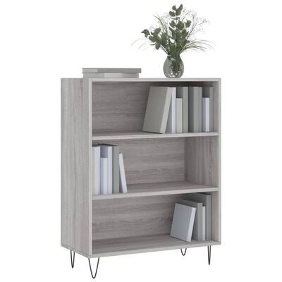 vidaXL Bookcase Grey Sonoma 69.5x32.5x90 cm Engineered Wood