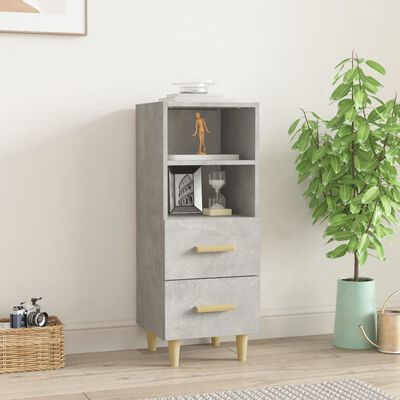 vidaXL Sideboard Concrete Grey 34.5x34x90 cm Engineered Wood