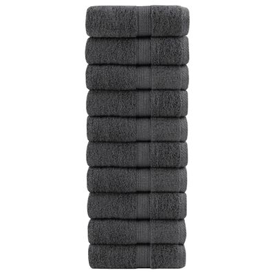 vidaXL Premium Soap Towels SOLUND 10pcs Anthracite 30x30cm 600gsm