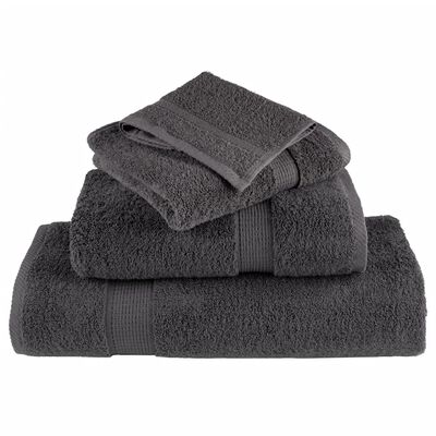 vidaXL Premium Soap Towels SOLUND 2pcs Anthracite 30x30cm 600gsm