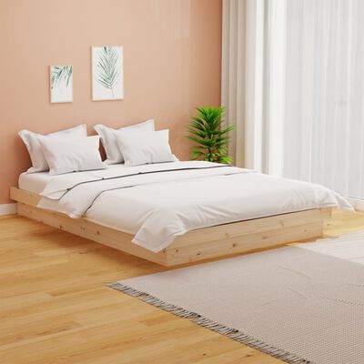 vidaXL Bed Frame without Mattress Solid Wood King Size