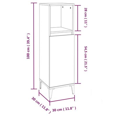 vidaXL 3 Piece Bathroom Furniture Set Sonoma Oak Engineered Wood