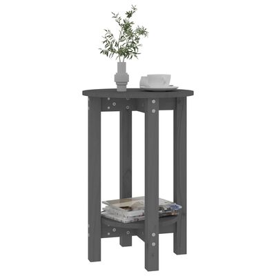 vidaXL Coffee Table Grey Ø 40x60 cm Solid Wood Pine