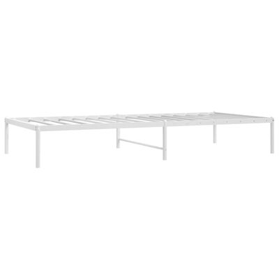 vidaXL Metal Bed Frame without Mattress White 90x200 cm