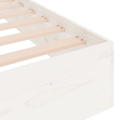 vidaXL Bed Frame without Mattress White Solid Wood 140x200 cm