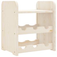 vidaXL Wine Rack with Top Board 33x25x37 cm Solid Wood Pine