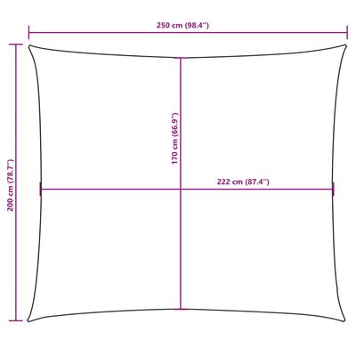 vidaXL Sunshade Sail Oxford Fabric Rectangular 2x2.5 m Taupe