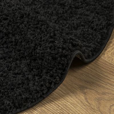 vidaXL Shaggy Rug PAMPLONA High Pile Modern Black Ø 240 cm