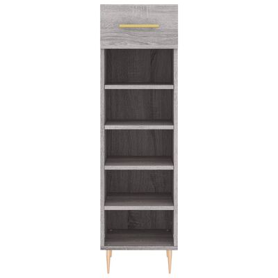 vidaXL Shoe Cabinet Grey Sonoma 30x35x105 cm Engineered Wood