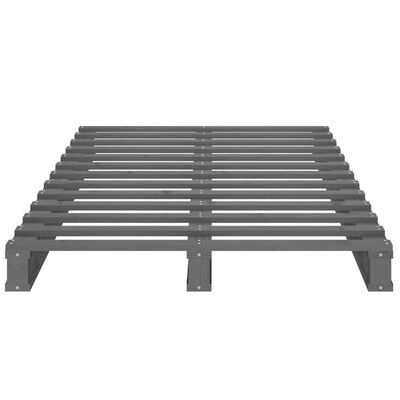 vidaXL Pallet Bed without Mattress Grey 100x200 cm Solid Wood