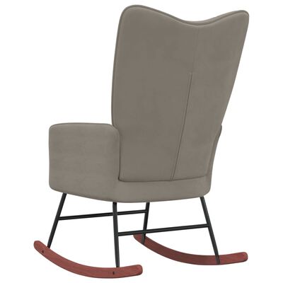 vidaXL Rocking Chair Light Grey Velvet