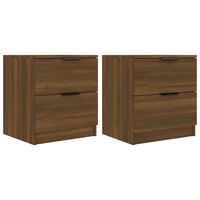 vidaXL Bedside Cabinets 2 pcs Brown Oak Engineered Wood