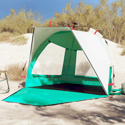 vidaXL Beach Tent 2-Person Sea Green Quick Release Waterproof