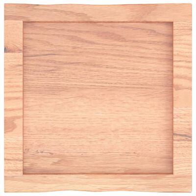 vidaXL Table Top Light Brown 40x40x(2-6) cm Treated Solid Wood Live Edge