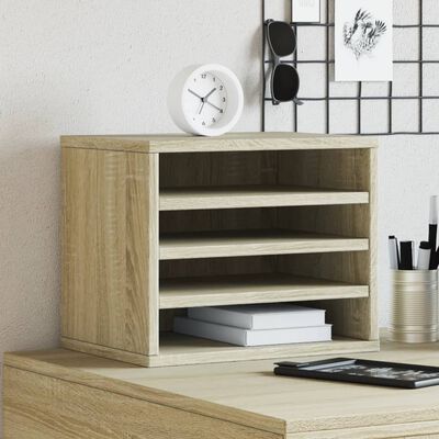 vidaXL Desk Organiser Sonoma Oak 36x26x29.5 cm Engineered wood