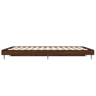 vidaXL Bed Frame without Mattress Brown Oak 135x190 cm Double Engineered Wood