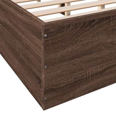 vidaXL Bed Frame without Mattress Brown Oak 135x190 cm Double