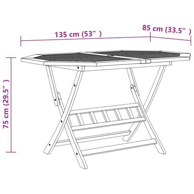 vidaXL 7 Piece Garden Dining Set Solid Wood Acacia