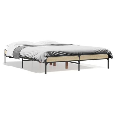 vidaXL Bed Frame without Mattress Sonoma Oak 120x190 cm Small Double