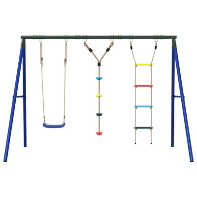 vidaXL Outdoor Swing Set with Swing, Ladder, Disc Swing