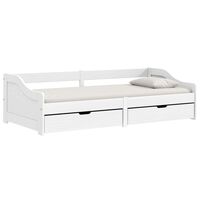 vidaXL Day Bed with 2 Drawers without Mattress "IRUN" White 90x200 cm