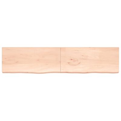 vidaXL Bathroom Countertop 220x50x(2-6) cm Untreated Solid Wood