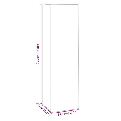 vidaXL TV Cabinets 4 pcs Smoked Oak 30.5x30x110 cm Engineered Wood