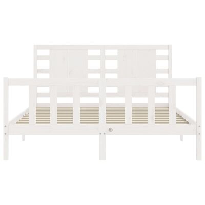 vidaXL Bed Frame without Mattress White 160x200 cm Solid Wood Pine