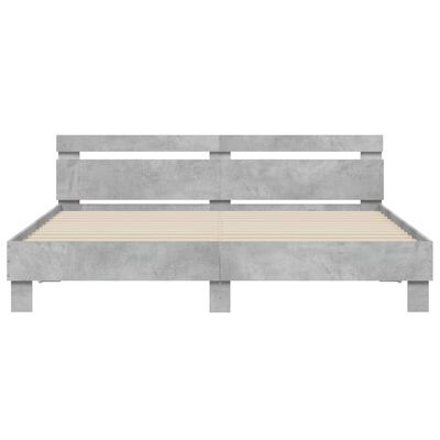 vidaXL Bed Frame without Mattress Concrete Grey 160x200 cm